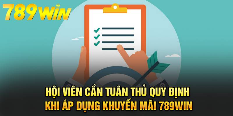 Hội viên cần tuân thủ quy định khi áp dụng khuyến mãi 789WIN